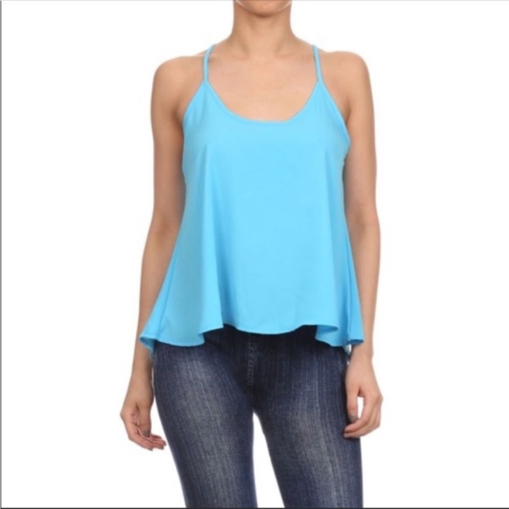 Shosho blue cami tank top size medium